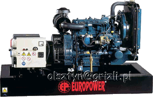Agregat prądotwórczy trójfazowy Europower  EP113TDE AVR AUTO z automatyką napędzany silnikiem Kubota Diesel D722