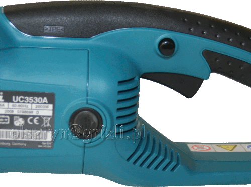 Włącznik, gumowy uchwyt - Makita pilarka elektryczna UC 3530A